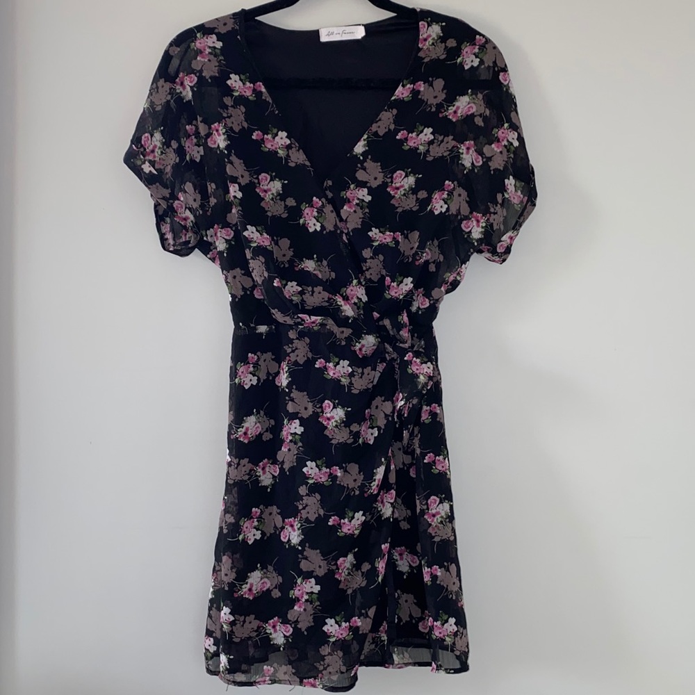 Floral wrap dress